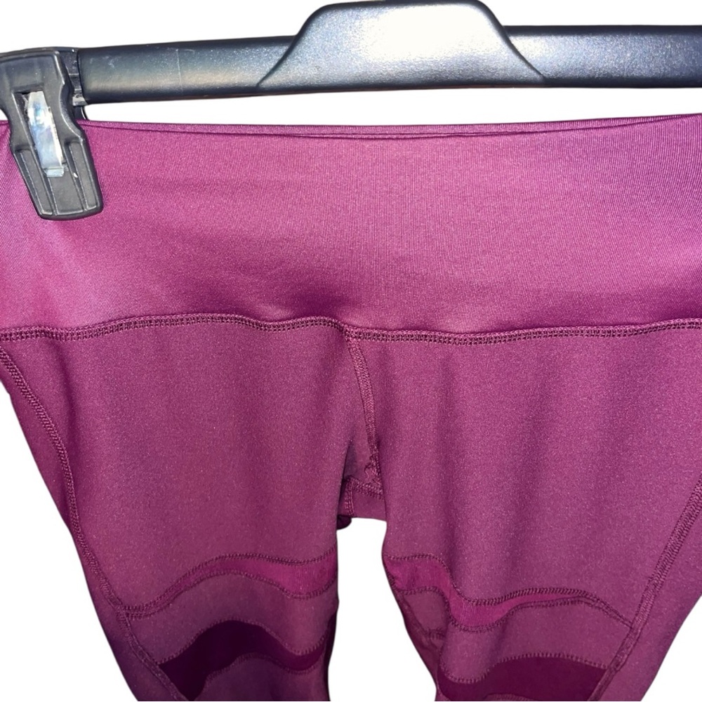 2/$20 🩷 90 Degree by Reflex Women’s Mesh Panel Activewear Leggings SIZE S PURPLE - Picture 3 of 7